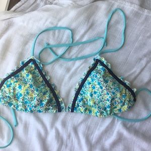 Floral bikini top